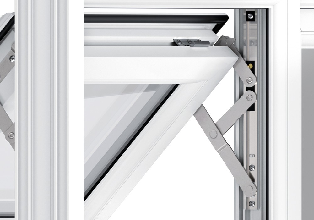 Liniar uPVC open profile hinges