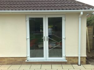 White uPVC French Door - External