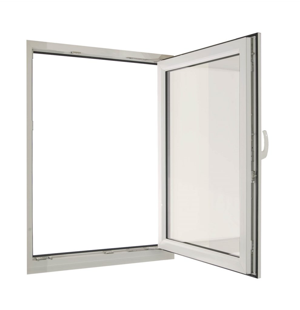 a white uPVC tilt and turn window full opening