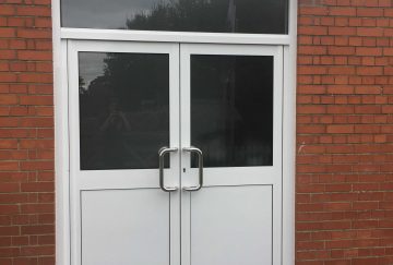 commercial back doors with windows