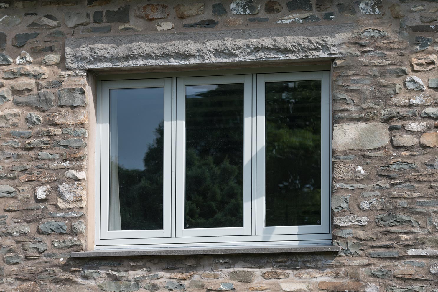 chartwell green windows on old stone house