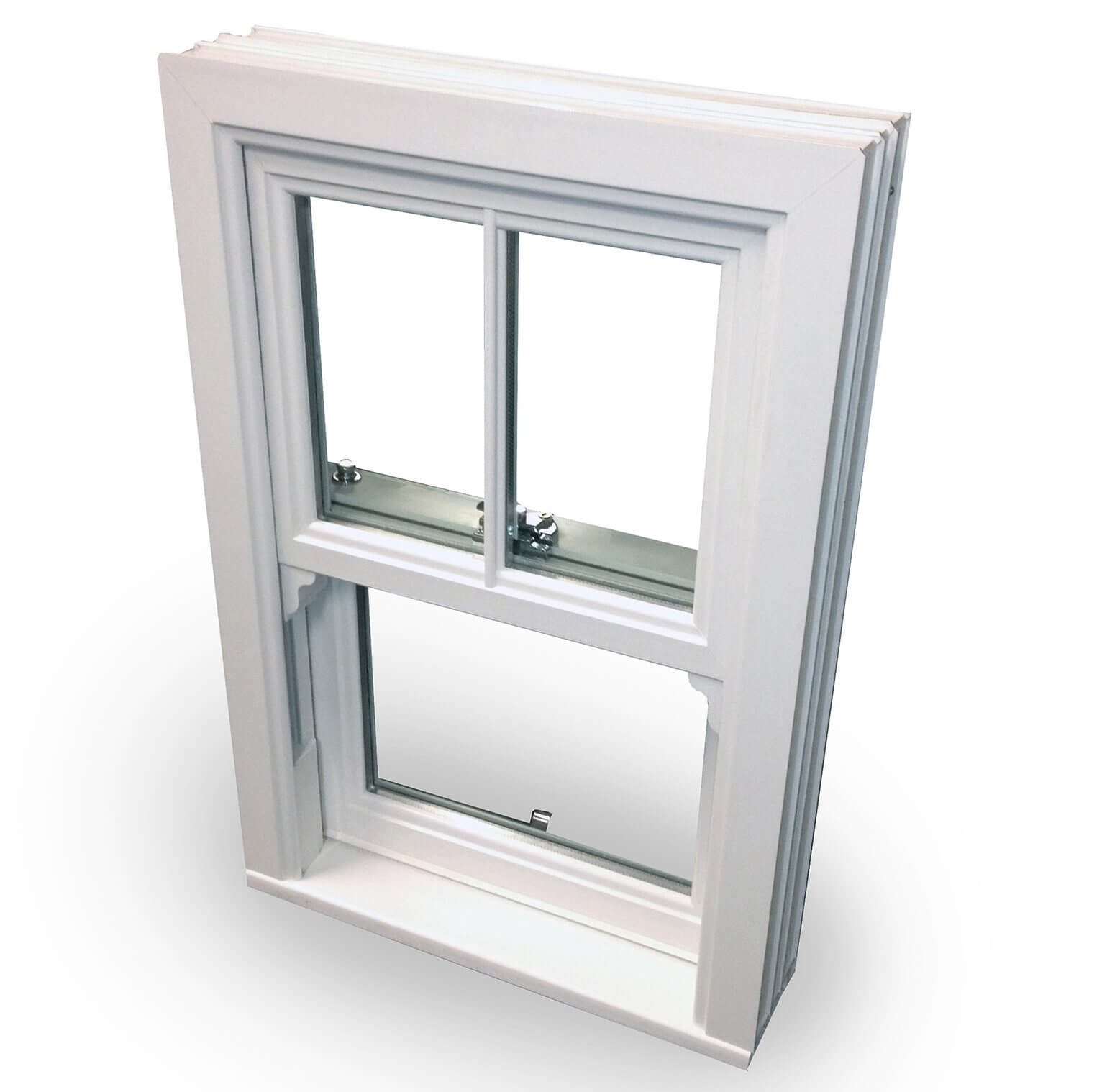 sliding sash window in white