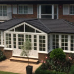 tiled conservatory roof on house